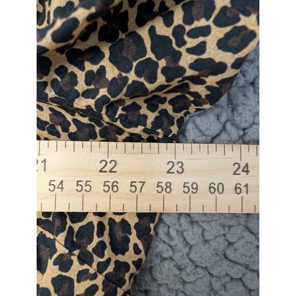 J Crew Blouse Women's XL Cheetah Animal Print Button Up Long Sleeve Collared - Picture 11 of 11